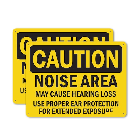 Signmission 10 in Height, 14 in Width, Plastic, Rectangle OS-2PACK-CS-P-1014-L-19210
